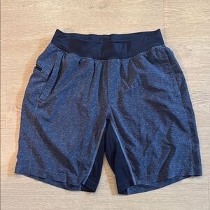 Men's Lululemon Black and Gray Heathered Shorts